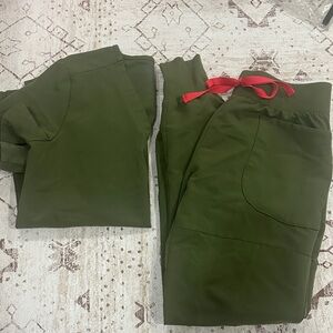 Figs Olive Green Scrub Set caterina Zamora XS